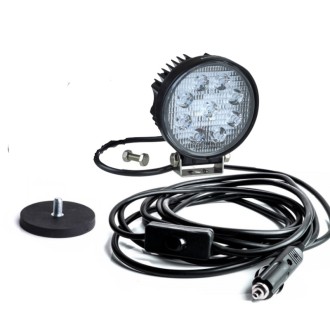 27W LED PRACOVNÍ SVĚTLO NA MAGNET 12CM /60°/ EMC E9 R10