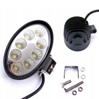 24W LED PRACOVNÍ SVĚTLO ELIPSE 14CM /60°/ EMC E9 R10