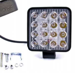 48W LED PRACOVNÍ SVĚTLO HRANATÉ 11CM /60°/ EMC E50 R10