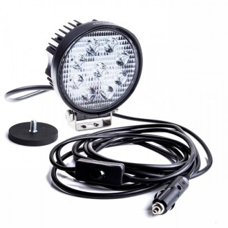 27W LED PRACOVNÍ SVĚTLO NA MAGNET 12CM /30°/ EMC E9 R10