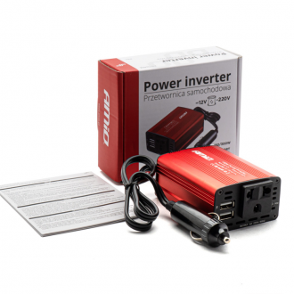 MĚNIČ NAPĚTÍ 12V/230V 150W/300W 2X USB PI01
