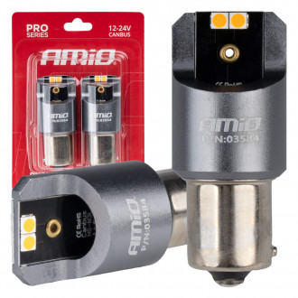 LED žárovky CANBUS PRO BAU15S PY21W 4×3030 SMD -...