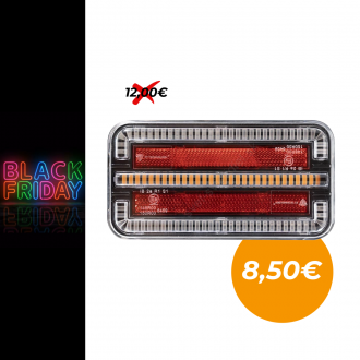 Zadní LED světlo, 3 funkce, 12-24 V