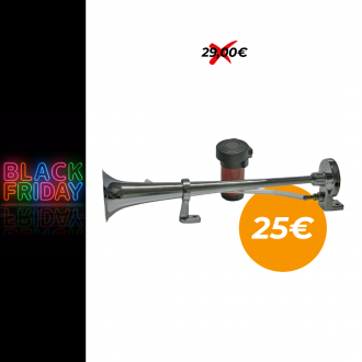 VZDUCHOVÝ KLAKSON S 12V KOMPRESOREM /385MM/