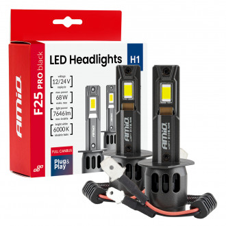 Žárovky LED světlometů F25 PRO BLACK - H1 - 2ks