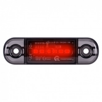 LED poziční světlo 6LED DARK /L1322/ - červené