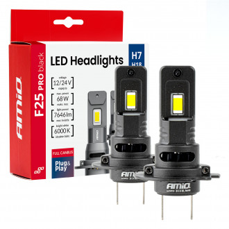 LED žárovky H7 / H18 - 6000K, Plug & Play, CANBUS - 2ks