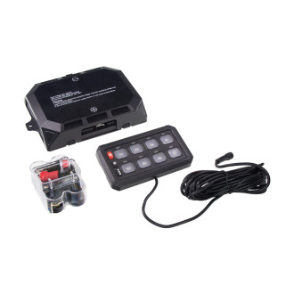 Multiprepínač 8 okruhov 60A s RGB podsvietením | 12V / 24V