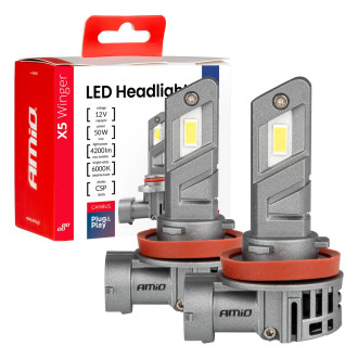 LED žiarovky H8/H9/H11 X5 WINGER 50W 4200 lm 6000K 12V